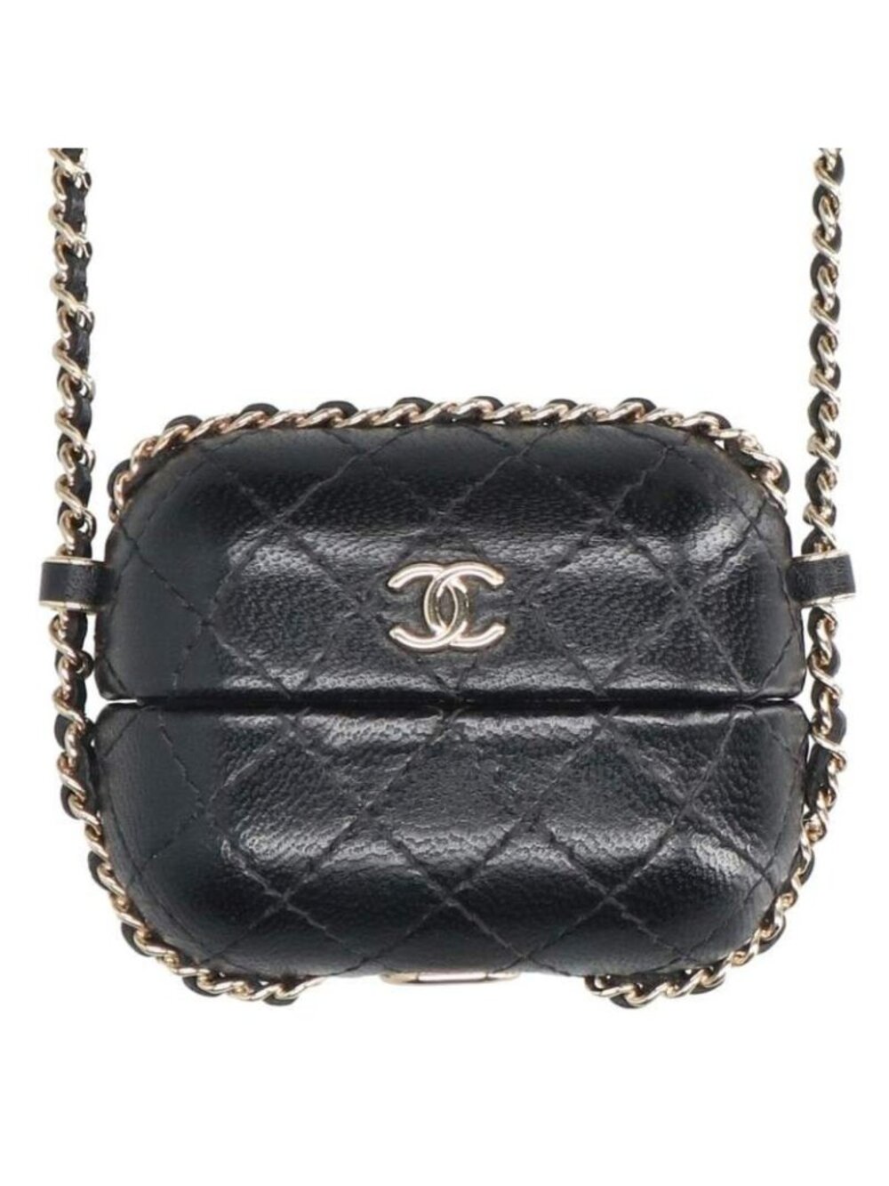 Chanel Airpods Pro Case Quilted CC Logo Messenger